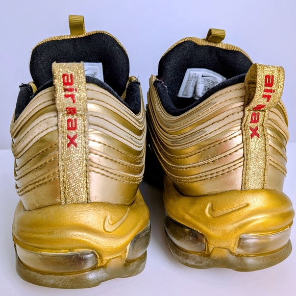 Nike Air Max 97 “Olympic Gold” Sneakers Men’s 8.5 – Metallic Gold & Black - Picture 4 of 8